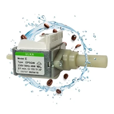 Abbildung von Lichtblau Pumpe Ulka EP5GW 48W 230V I Ersatzpumpe feuerfest passend für Philips Saeco 996530007753 12000140, DeLonghi 5113211311, Miele 5035151 &amp; Krups MS 622743 Wasserpumpe Kaffeevollautomat