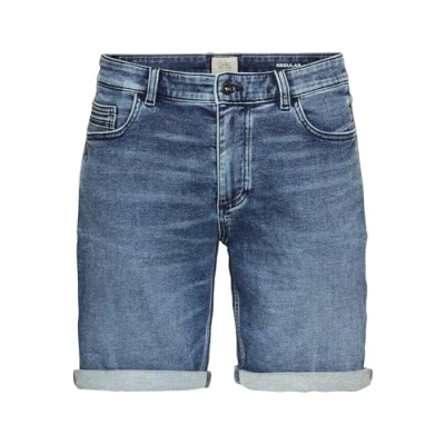 Abbildung von camel active Herren fleXXXactive® Jeansshorts im Regular Fit Blau, menswear 54IN