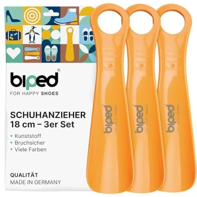 Abbildung von biped 3er Set Schuhanzieher Kunststoff 18 cm Schuhlöffel deutsche Herstellung z1570(apricot)