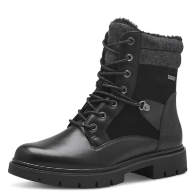 Abbildung von TAMARIS COMFORT Damen Winterstiefeletten zum Schnüren Gefüttert Wasserabweisend, Schwarz (Black), 41 EU