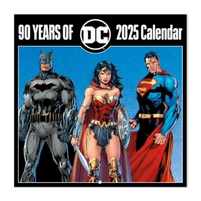 Abbildung von Kalender 2025 Wandkalender Grupo Erik DC Comics 90. Jubiläum Familienplaner 30 x cm Jahreskalender 12 Monate