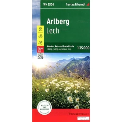 Abbildung von Arlberg, Wander , Rad und Freizeitkarte 1:35.000, freytag &amp; berndt, WK 5504: Lech, mit APP, wasserfest reißfest (freytag berndt Freizeitkarten, Band 5504)