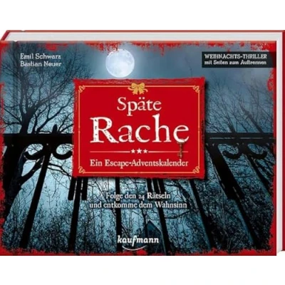 Abbildung von Späte Rache Ein Escape Adventskalender: Folge den 24 Rätseln und entkomme dem Wahnsinn (Escape Weihnachts Thriller mit Seiten zum Auftrennen)