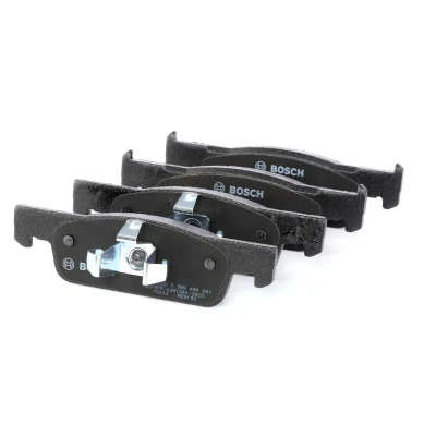 Abbildung von BOSCH 0 986 494 661 Bremsbelagsatz Low Metallic mit Anti Quietsch Blech, Kolbenclip RENAULT: Clio 4, Twingo 3, DACIA: LOGAN MCV 2, SANDERO 2