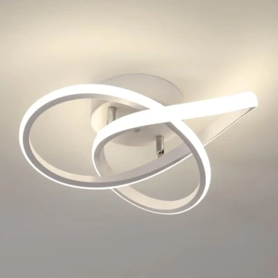 Abbildung von Comely LED Deckenleuchte, 30W 3375LM Moderne Deckenlampe, Aluminium Lampe für Wohnzimmer Schlafzimmer Flur Küche Balkon, Weiß, Natürliches Licht 4500K, Dia 30cm