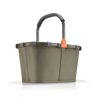 Abbildung von reisenthel carrybag Green Olive Stabiler Einkaufskorb mit viel Stauraum und praktischer Innentasche Elegantes wasserabweisendes Design