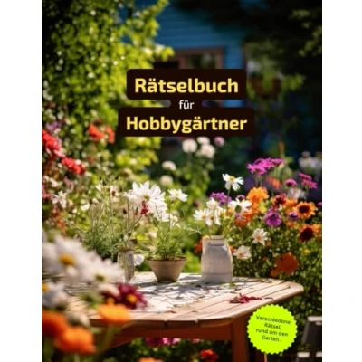 Abbildung von Ein Kreuzworträtsel Buch für Hobbygärtner mit vielen Begriffen rund um Pflanzen und Blumen.: Rätsel Knobelei in einem Kreuzworträtselheft Hobbygärtner.