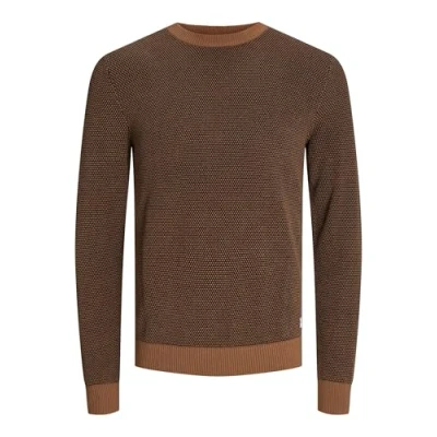 Abbildung von Jack &amp; Jones Jjeglobe CREW NECK NOOS Strickpullover, Herren, Größe: Large, Mocha bisque