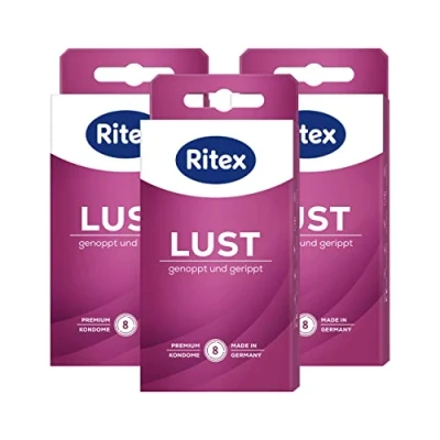 Abbildung von Ritex LUST Kondome Genoppt und gerippt Made in Germany, 24 Stück