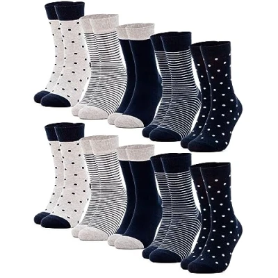 Abbildung von Occulto Damen Muster Socken 10 Paar (Modell: Milka) 35 38 Blau