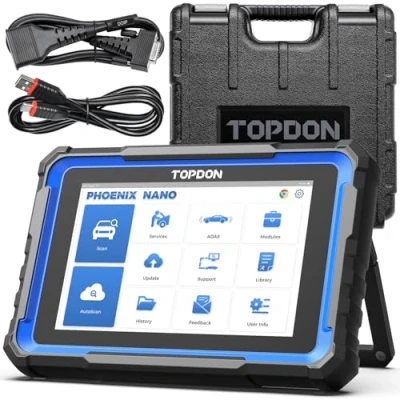 Abbildung von TOPDON 2024 Phoenix Nano OBD2 Diagnosegerät Auto, ECU Codierung &amp; Bidirektional, Vollständige Systemdiagnose, 32+Servicefunktionen, CAN FD/DoIP Protokolle, FCA AutoAuth, 2 Jahre kostenlose Upgrades