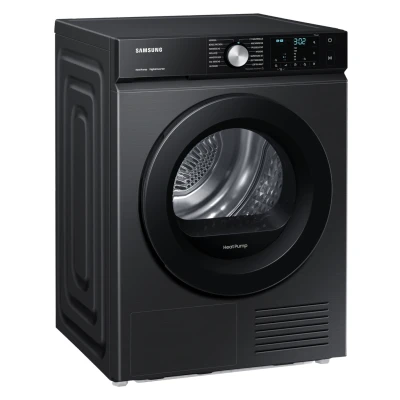 Abbildung von Samsung DV8GBBA225ABEG Bespoke AI Wärmepumpentrockner, 9 kg, 1.400 U/min, EEK: A+++, Trockner mit Hygiene+ Programm, Digital Inverter Motor, Air Refresh, Optimal Dry, Schwarz