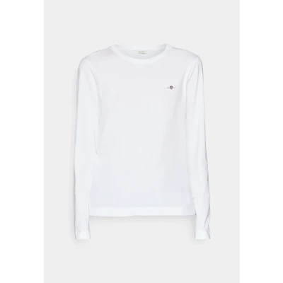 Abbildung von GANT REG Shield Langarmshirt, Damen, Größe: Small, Weiß