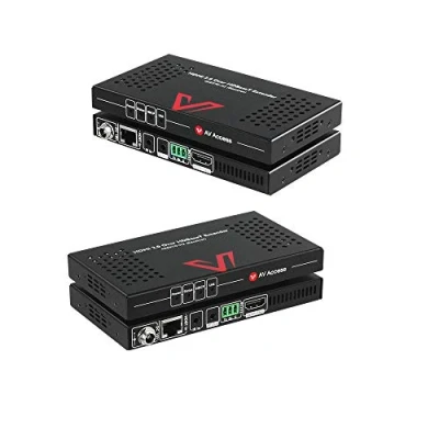 Abbildung von AV Access 4K HDMI Extender (HDBaseT) bis 70m, Ultra HD 4K60Hz mit HDR10 und 3D Effekt, EDID Verwaltung, HDCP 2.2, 2.0, 2 Wege PoE, IR RS232, Kein Latenz über Cat5e/6a/7