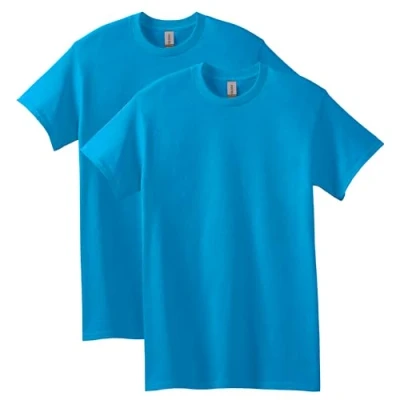 Abbildung von Gildan Unisex Erwachsene Heavy Cotton T Shirt, Style G5000, Multipack Hemd, Saphir (2er Pack), L