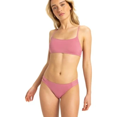 Abbildung von Roxy Beach Classics Bikinihose, Damen, Größe: Medium, Pink