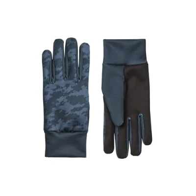 Abbildung von SEALSKINZ Ryston Nano Fleece Handschuhe mit Skinz Druck, wasserabweisend, für Kaltwetter, Marineblau, Größe S