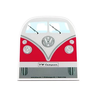 Abbildung von BRISA VW Collection Volkswagen Polycarbonat EIS Kratzer Scheiben Schaber Reif Schnee Entferner Winter Auto Zubehör im T1 Bulli Bus Design (Front/Rot)
