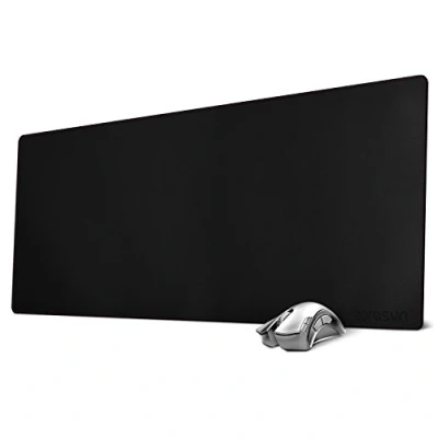 Abbildung von ZORESYN Office Mauspad Tischschoner Schreibmatte XL Gaming Mauspad, Schreibtischunterlage PU Leder Schwarz, 90x40CM