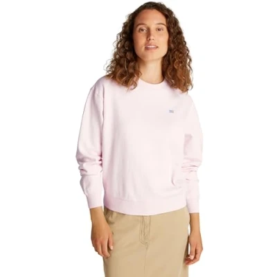 Abbildung von Tommy Hilfiger Contrast FLAG Sweatshirt, Damen, Größe: 3XL, Light pink