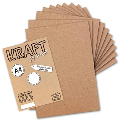 Abbildung von 50 Blatt Vintage Kraftpapier in Rosa DIN A4 120g Rosanes Recycling Papier, komplett ökologischer Brief Bogen Briefpapier UmWelt by GUSTAV NEUSER