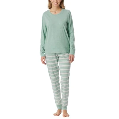 Abbildung von Schiesser Casual Essentials Nachtwäsche Set, Damen, Größe: 48, Grün