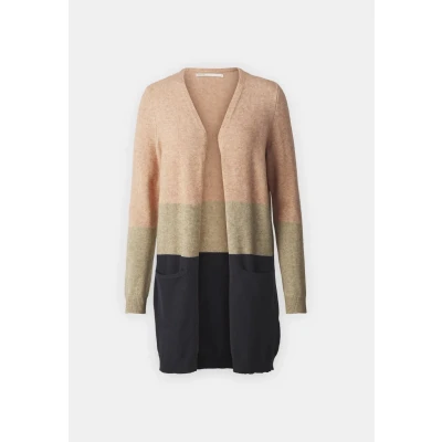 Abbildung von ONLY Onlqueen LONG Strickjacke, Damen, Größe: XS, Misty rose/beige melange/night sky
