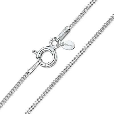 Abbildung von Amberta Damen 1.1 mm Panzerkette Halskette aus 925 Sterling Silber: 55 cm
