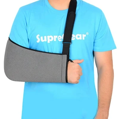 Abbildung von supregear Armschlinge, Verstellbare Leichte Rotatorenmanschette Stütze für Schulterverletzungen, Gebrochene Knochen Schulter Ellenbogen Linke/Recht Arm, Damen Herren