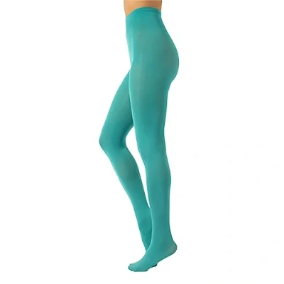 Abbildung von CALZITALY Blickdichte Weiche Strumpfhosen aus Mikrofaser Bunte Strumpfhose Damen S, M, L, XL, XXL, 3XL 4XL 80 DEN Made in Italy (XXL, Acqua Green)