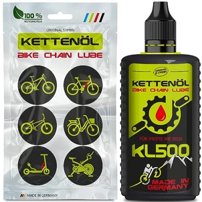 Abbildung von Original Syprin Fahrrad Kettenöl Ultimative Schmierung &amp; Schutz bei Allen Wetterbedingungen, geeignet für Mountainbike, E Bike Rennrad Fahrradkettenöl Made in Germany 100ml