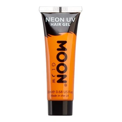 Abbildung von Moon Glow, Neon UV Haargel Temporäre auswaschbare Haarfarbe, Spike und Leuchten! (Intensives Orange, 20 ml (1er Pack))