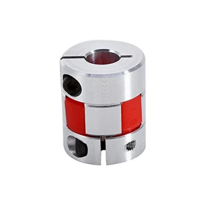 Abbildung von Kupplungskoppler 8 x 10mm Flexible Wellenkupplungen klauenkupplung Klammer Pflaume Aluminium Kupplungswelle Für Schrittmotor