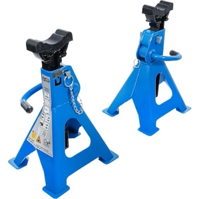 Abbildung von BGS 3015 Unterstellböcke Traglast 3000 kg / Paar Hub 276 420 mm 1 verstellbar inkl. Gummiauflage, Blau Schwarz