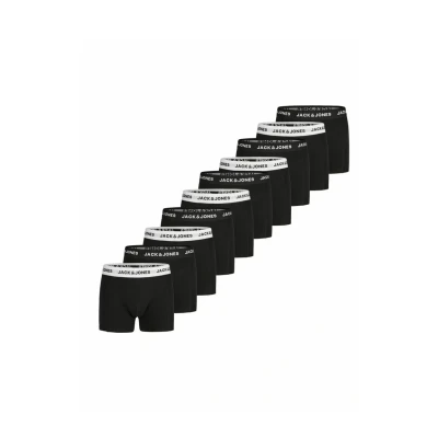 Abbildung von JACK &amp; JONES Boxershorts Herren 10 Pack Baumwolle Basic Trunks JACANTON Unterhosen Unterwäsche Retroshorts Set Boxer Shorts Stretch, Größe:S, Farbe:10x Black/White (12284977)