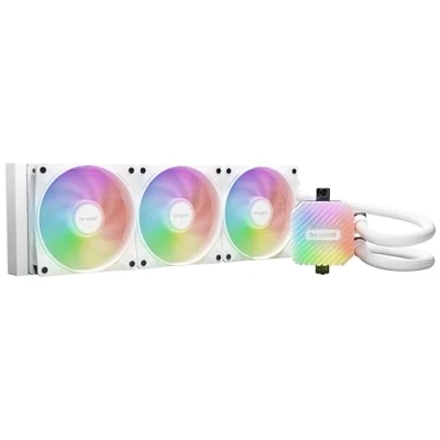 Abbildung von be quiet! Light Loop 360mm White Wasserkühlung für stark übertaktete Systeme, 3x Wings LX 120mm PWM high speed ARGB Lüfter, Stylischer Kühlblock, mit Hub, extrem hohe Kühlleistung