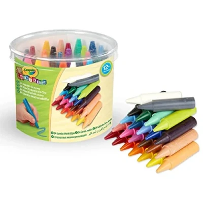 Abbildung von Crayola Mini Kids, Maxi Wachsmalstifte, Runde Form, 24 Stück, Alter 12 Monate, Farben, 0784