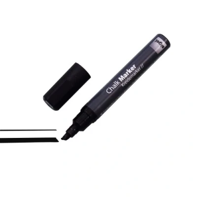 Abbildung von SIGEL GL180 Kreidemarker schwarz, Keilspitze 1 5 mm, abwischbar