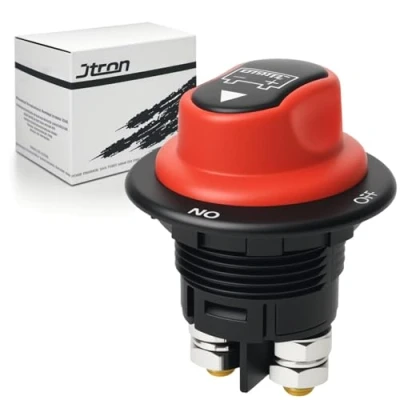 Abbildung von Jtron batterieschalter trennschalter motorrad 12v 32v 100A CONT.150A INT. mini batterie aus 29mm für Marine Boat Caravan Car Vehicles Yacht Bus