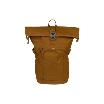 Abbildung von Baagl Rucksack Damen Herren Rolltop Backpack Wasserdicht mit Laptopfach Ergonomischer Roll Daypack für Arbeit, Uni, City &amp; Freizeit Moderner Rollrucksack, 29 l (Caramel)
