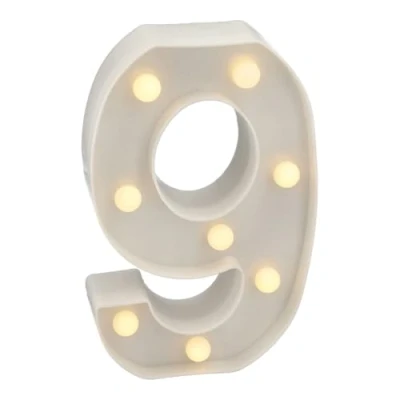 Abbildung von JANDEI Warmes Licht LED Zahlen und Buchstaben für Dekoration Atmosphäre, leuchtendes Herz, Nachtlichter, Geburtstage, Hochzeiten, Schaufenster. Sie funktionieren mit AA Batterien (9)