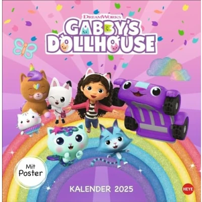 Abbildung von Gabby’s Dollhouse Broschurkalender 2025: Der Kalender zur beliebten Netflix Serie: Die Abenteuer von Gaby und ihren Gefährten in einem praktischen ... x 30 cm (Kino Entertainment Heye)