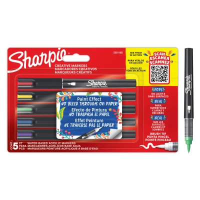 Abbildung von Sharpie Creative Marker Pinselspitze Assorted Colours 5pc
