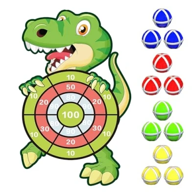 Abbildung von Dart Dino® Dinosaurier Dartspiel Für Kinder Zielscheibe mit Klettbällen Lustiges Koordinationsspielzeug Leicht aufzuhängen Indoor oder Outdoor Jungen und Mädchen OriginalCup