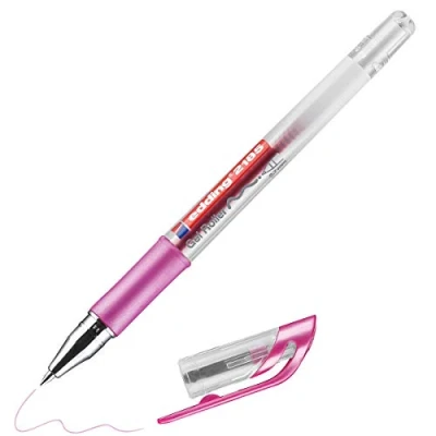 Abbildung von edding 2185 Gelroller pink metallic 1 Stift 0,7 mm Gelstifte zum Schreiben, Malen, Mandala, Bulletjournal Gelschreiber, Gelmalstifte