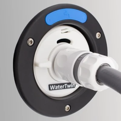 Abbildung von MaJoCompTec® WATERTWIN Tankadapter Wasserfilter Zähler Set Wohnmobil Wasser Tankdeckel Zubehör Einfüllstutzen Adapter kompatibel mit Gardena Typ 3 Pin D:78 (BASIS Set)
