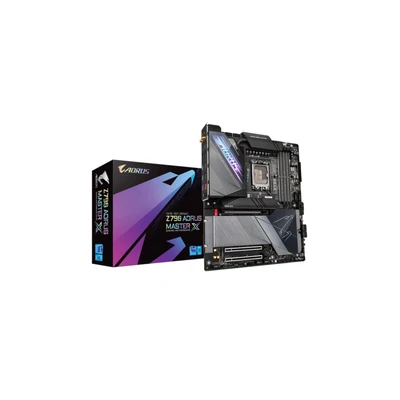 Abbildung von GIGABYTE Z890 AORUS Master Motherboard Unterstützt Intel Core Ultra (Serie 2) CPUs, 18+1+2 Phasen VRM, bis zu 9500MHz DDR5 (OC), 2xPCIe 5.0 + 3xPCIe 4.0, Wi Fi 7, 10GbE LAN, Thunderbolt 4
