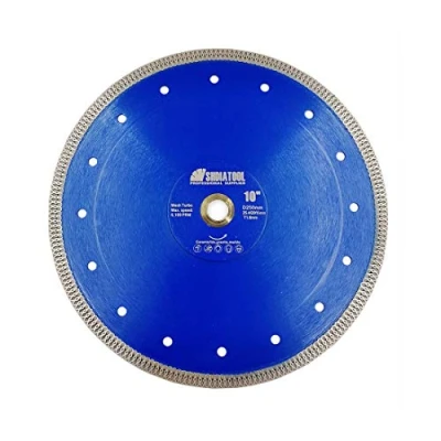 Abbildung von SHDIATOOL Diamant Trennscheibe Trennschleifscheibe Turbo Netz mit X Felgensegment für Keramikfliesen Keramikdurchmesser 250mm