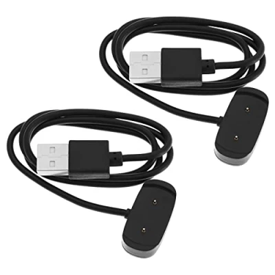 Abbildung von YINETTECH 2 Stk. Uhren Ladekabel Ersatz Kompatibel mit Amazfit GTR 2/ 2e/ GTS GTS2 Mini USB 1 M Schwarz