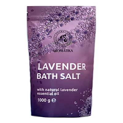 Abbildung von Meer Badesalz Lavendel 1000g Bade Meersalz mit Ätherischem Öl Aromatherapie Badewanne Körperpflege Guter Schlaf Entspannung Gute Laune Badeduft Badezusatz 1kg